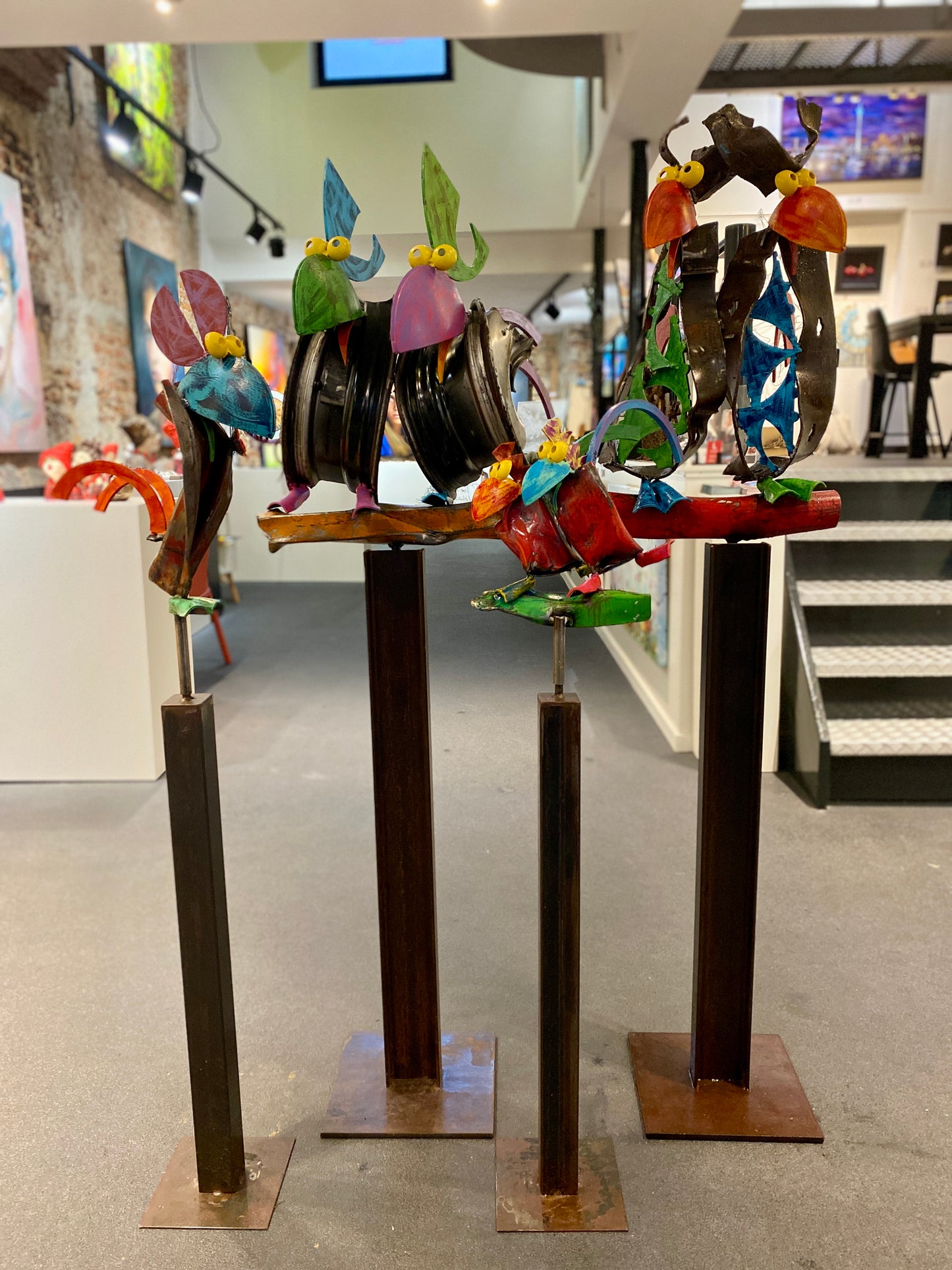 Kleurige Kameraden - Kunstsculptuur - Tuinkunst