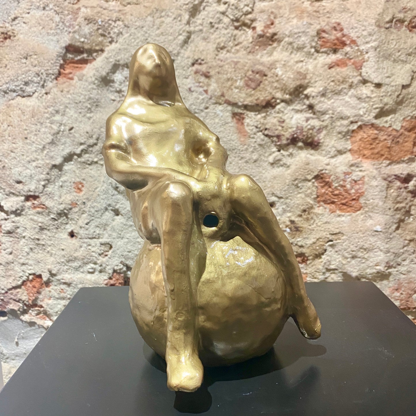 Lopke – Glasur und Kaltglasur – Schwarz marmoriert mit Violett – XL / Sehr groß