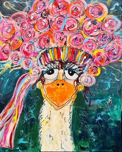 Ingrid Giesbers - Party Animal (80 x 100 cm) - Sold