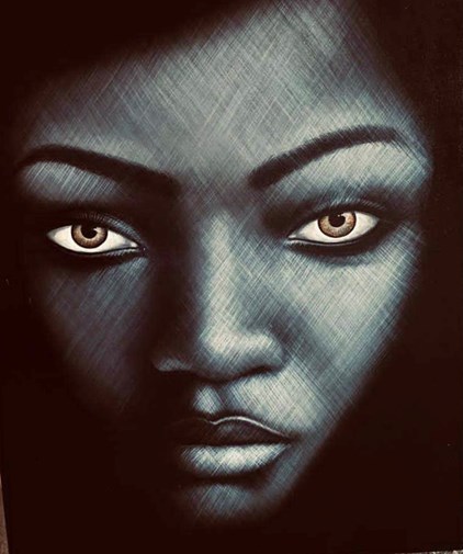Gafi - Deep Eyes - from €890 for €750 (90 x 120 cm) - Sold