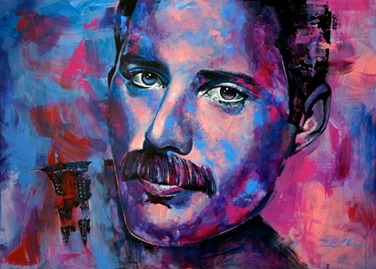 Zeca - Freddie Mercury (140 x 100 cm) - Verkauft