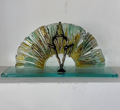 Anny Meuleners - Glass art (1) (36 x 17 cm) - €690