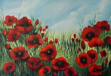 A. Donkers - Poppies (100 x 70 cm) - €650