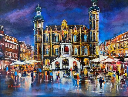 Jessy Farzad - Rathaus Venlo (1) (80 x 60 cm) - €1450