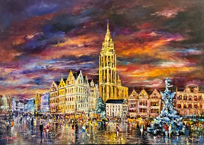E.Farzad - O.L.V. Kathedraal Antwerpen (100 x 70 cm) - €1450