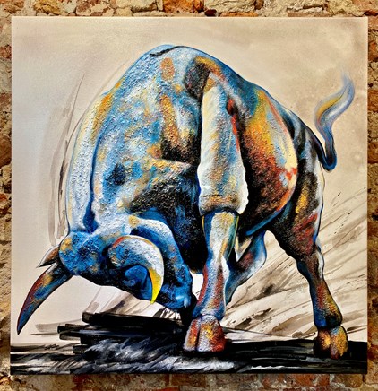 Cortez - Bulls (100 x 100 cm) - Sold