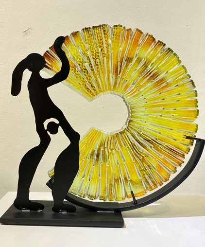 Anny Meuleners - Glass art (40 x 38 cm) - €900